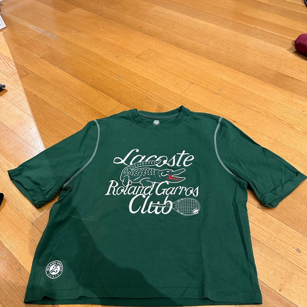 Lacoste Dark Green Roland Garros Tee